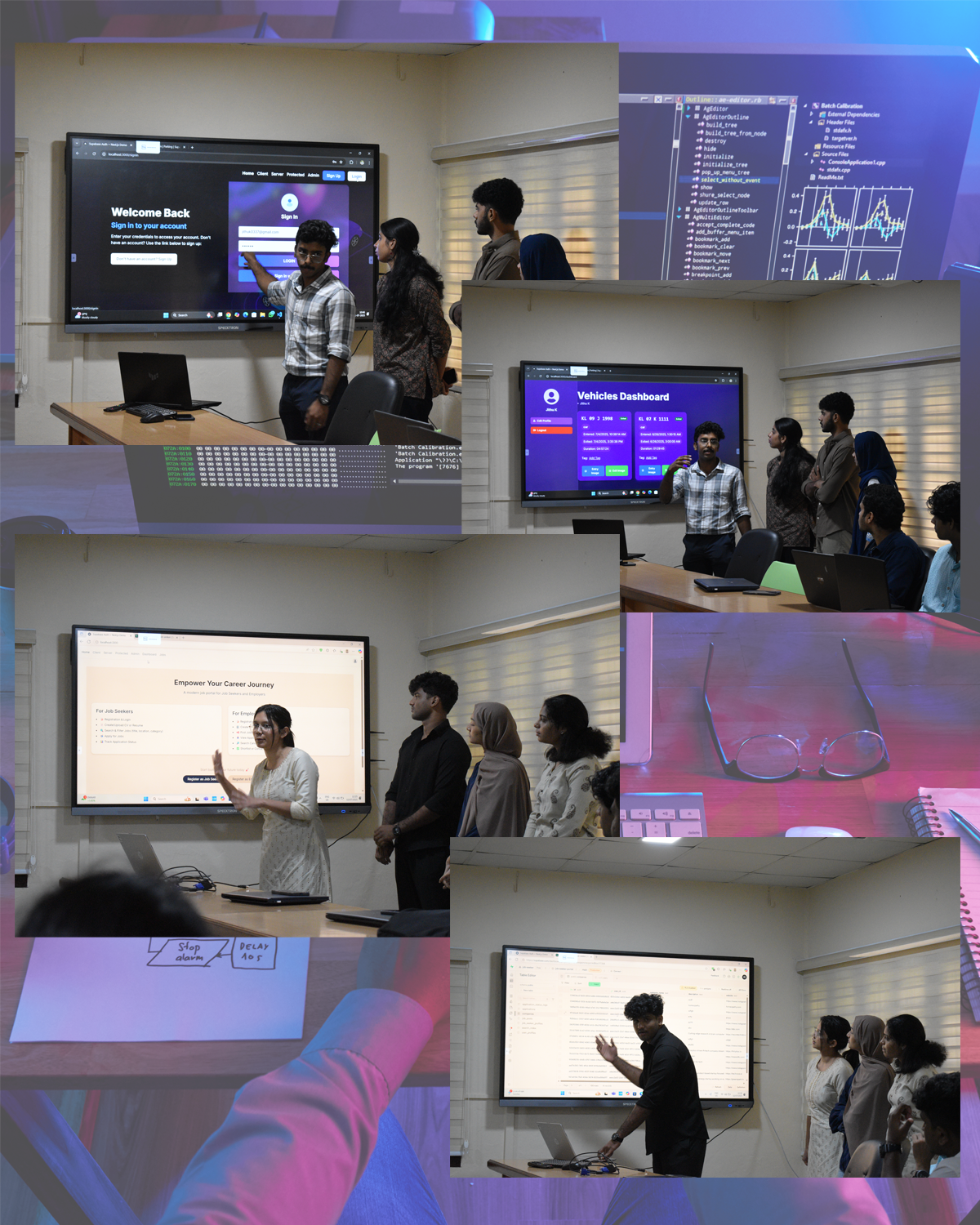 Web development internship final presentation session